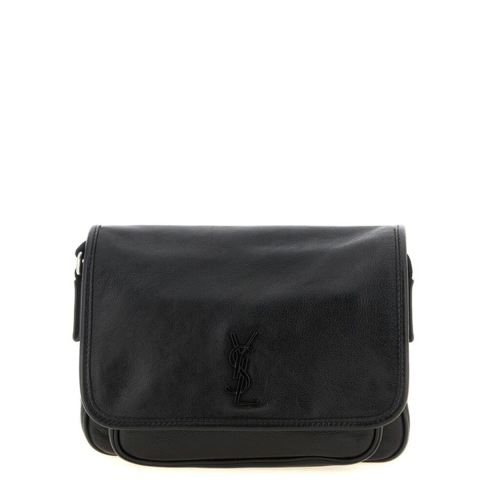 Saint Laurent Black Calfskin Crossbody Men's Bag